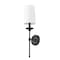 Z-Lite Emily 1 Light Wall Sconce, Matte Black & Off White 3033-1S-MB - alternate 7